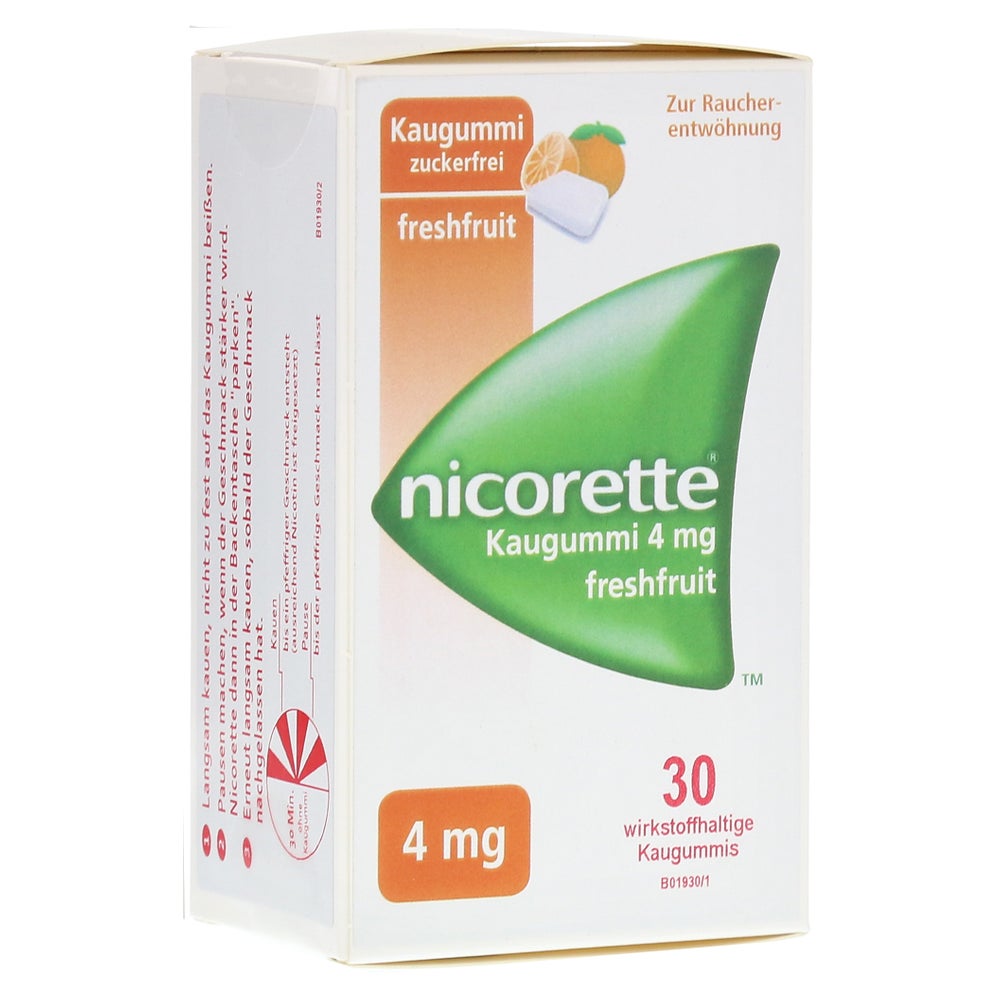 Nicorette Kaugummi 4 mg freshfruit - Reimport 30 St