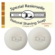 Rasierseife Sandelholz 2er Pack GOLDDACH 2X60 g