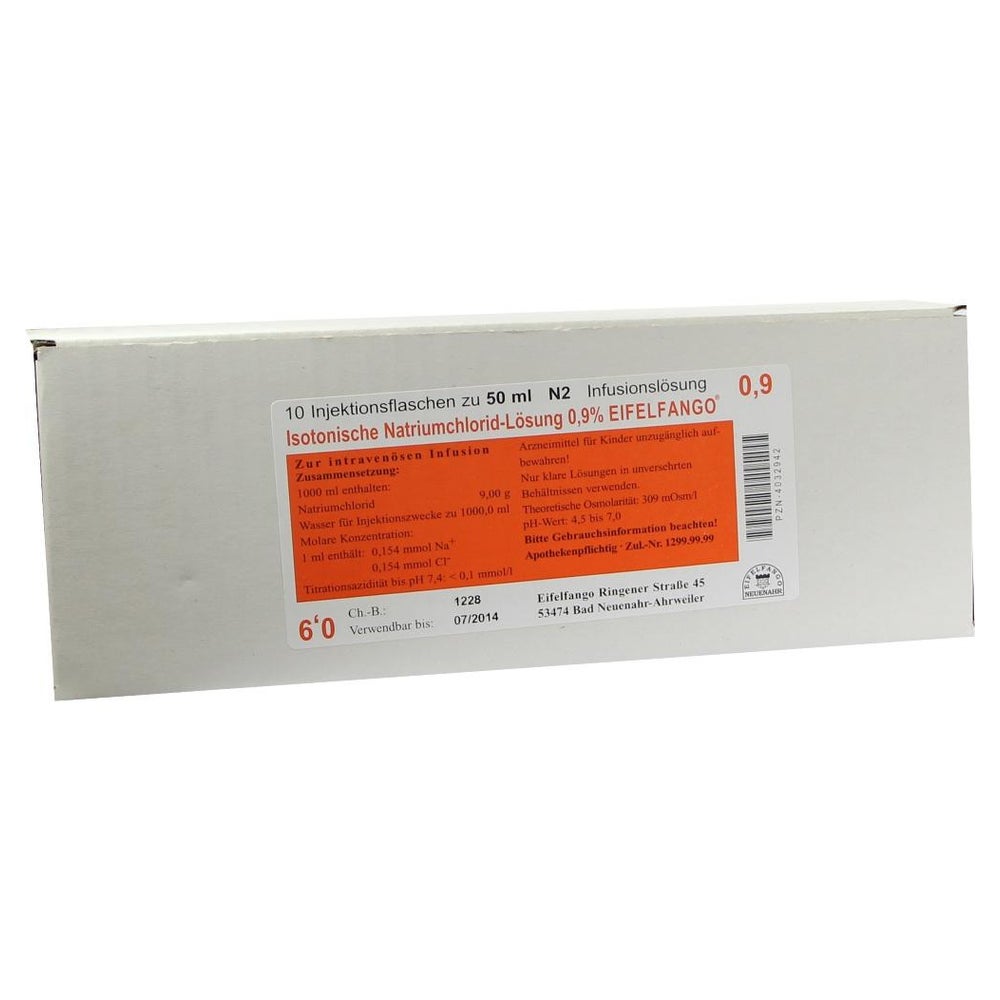 Isotonische NaCl Lösung 0,9% Eifelfango 10X50 ml