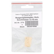 Reagenzglas Stopfen Kork 13-16 mm Durchm 1 St