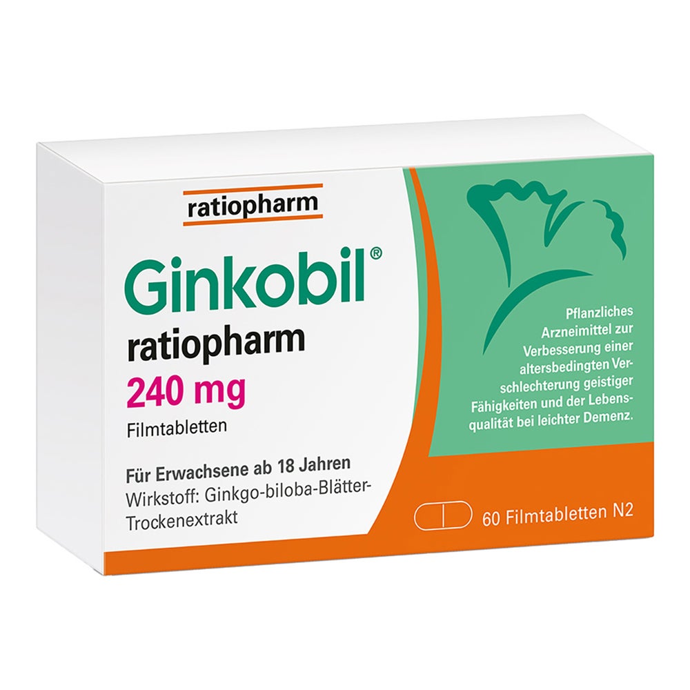 Ginkobil ratiopharm 240mg mit Ginkgo biloba 60 St