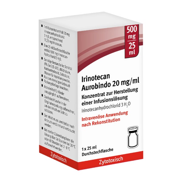 IRINOTECAN Aurobindo 20mg/ml 500mg Konz.z.H.Inf.L. 1X25 ml