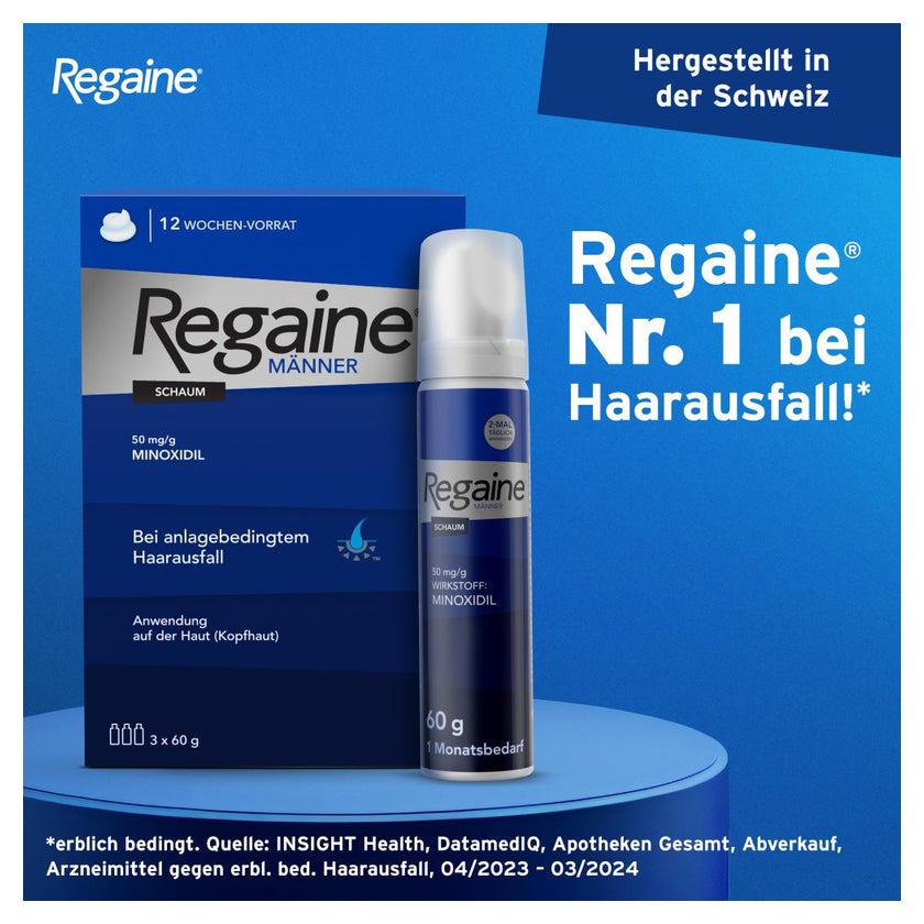 Regaine Männer Schaum mit Minoxidil 3X60 ml