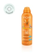 Vichy Idéal Soleil Anti-Sand Kinderspray LSF 50+ für Gesicht und Körper 200 ml