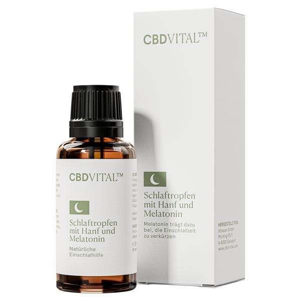 CBD VITAL Schlaftropfen mit Hanf und Melatonin 30 ml