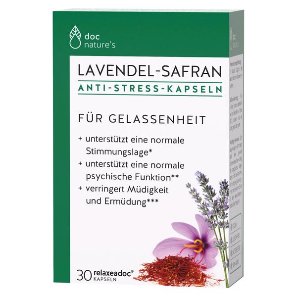 doc nature's Lavendel-Safran Anti-Stress, 30 Kaps 30 St