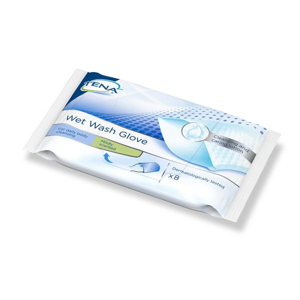 TENA Wet Wash Glove - 8 Stück milder Duft 8 St