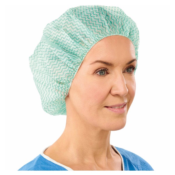 Lohmann & Rauscher Sentinex Soft Baretthaube, grün, für langes und kurzes Haar 100 St