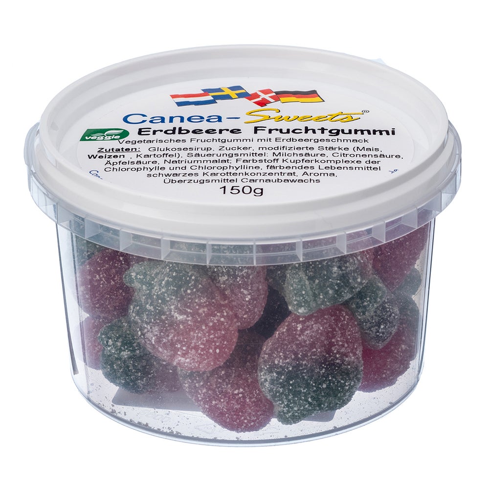 Erdbeeren Fruchtgummi Vegetarisch Canea-Sweets 150 g