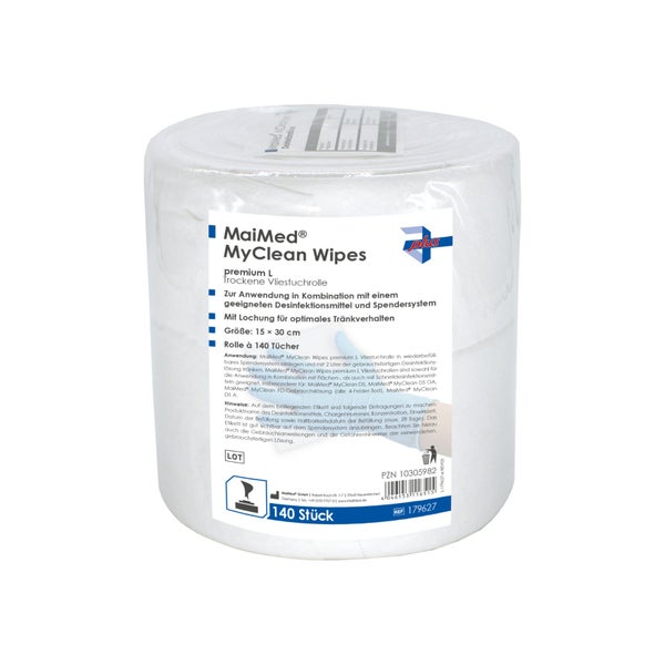 MaiMed® MyClean Wipes soft XXL Desinfektionstücher - 140 Blatt (L) 12 St
