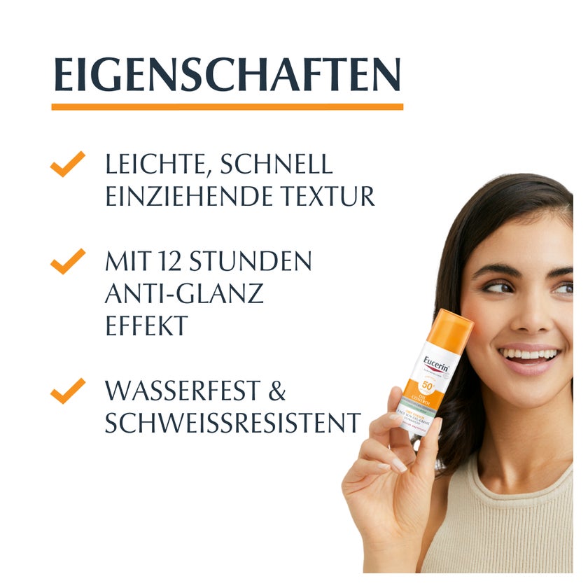 Eucerin Oil Control Face Sun Gel-Creme LSF 50+ 50 ml