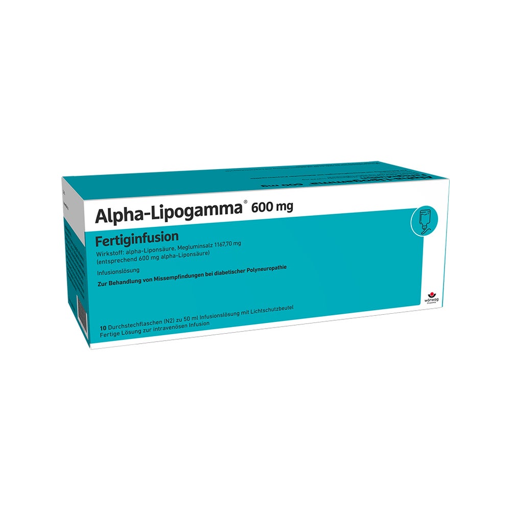 Alpha Lipogamma 600 mg Fertiginfusion 10X50 ml