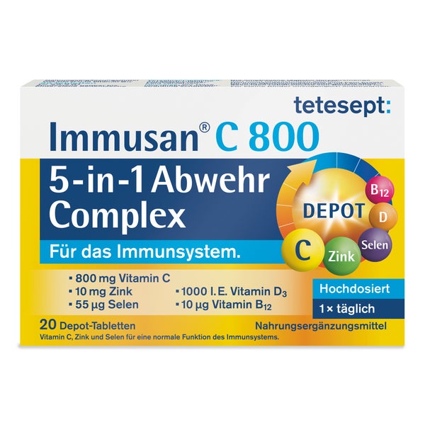 Tetesept Immusan C 800 5in1 Abwehr Compl 20 St