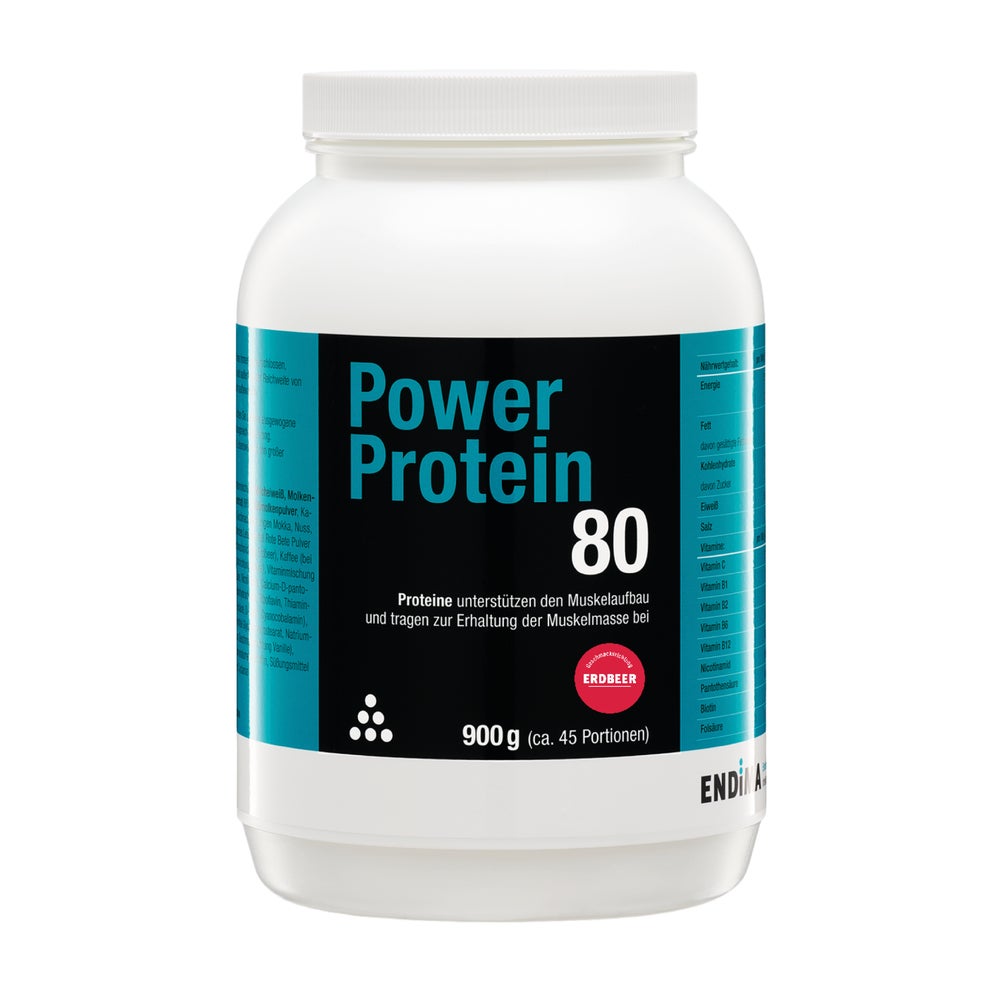 Power Protein 80 Erdbeer Pulver 900 g