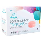 «WET» Soft, Befeuchtete Comfort Tampons, ohne Fädchen (8 Stück) 8 St