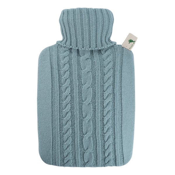 HUGO FROSCH Wärmflasche Klassik 1,8l Strickbezug pastell-blau 1 St