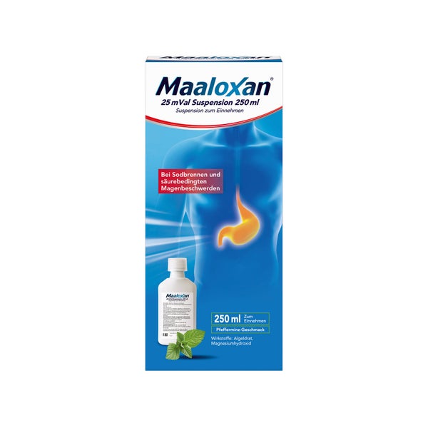 Maaloxan Sodbrennenmittel Pfefferminz-Geschmack 250 ml