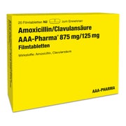 AMOXICILLIN/Clavulansäure AAA-Pharma 875 mg/125 mg 20 St