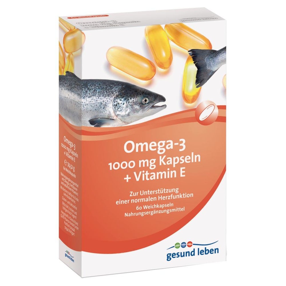 Gesund Leben Omega-3 1.000 mg Kapseln+Vi 60 St