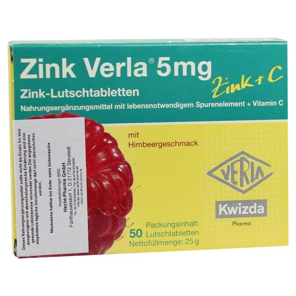 ZINK Verla 5 mg Lutschtabletten Himbeere 50 St