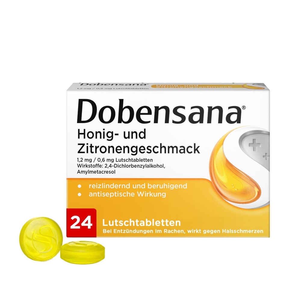 Dobensana Honig- und Zitronengeschmack 1,2 mg & 0,6 mg 24 Lutschtabletten 24 St