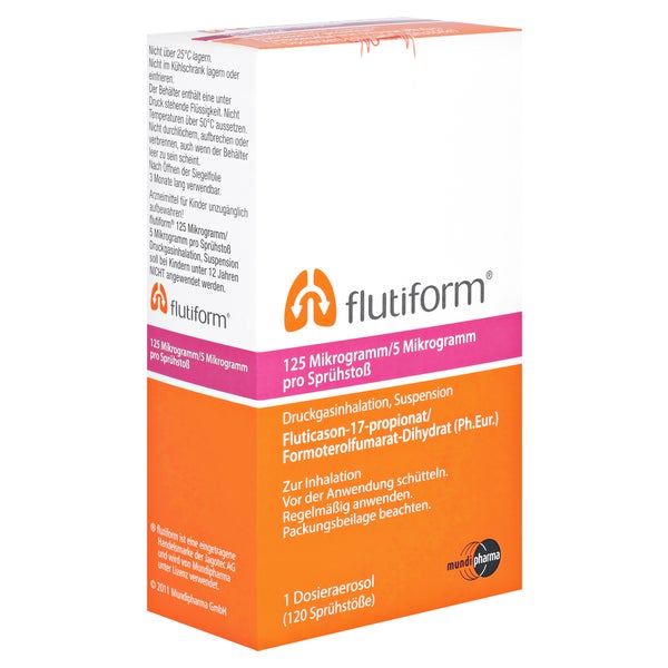 FLUTIFORM 125 µg/5 µg 120 Hub Dosieraerosol 1 St