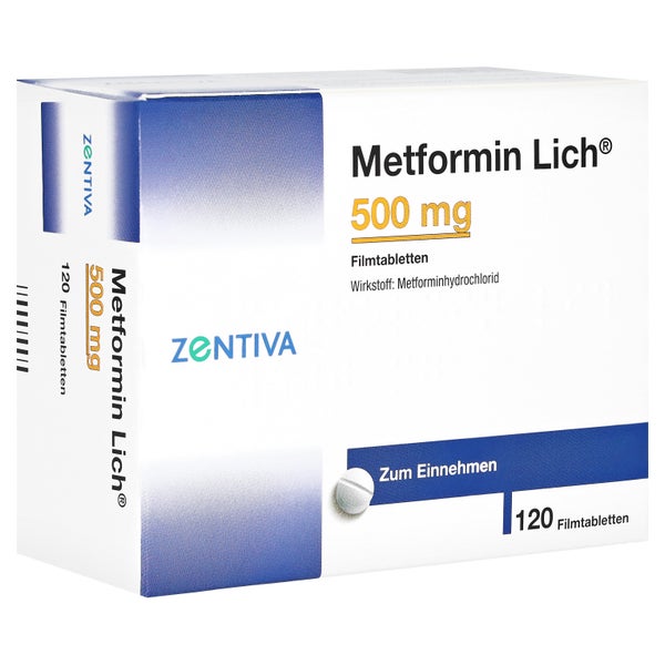 Metformin Lich 500 mg Filmtabletten 120 St, 120 St online kaufen 