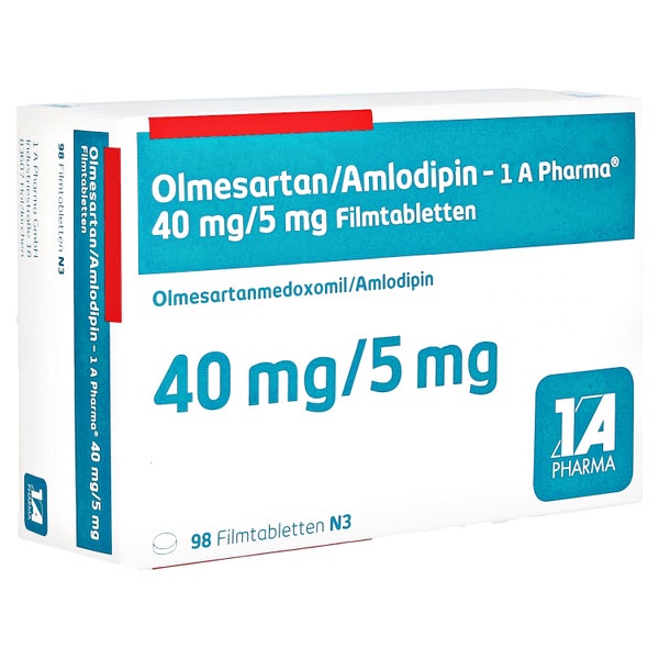 OLMESARTAN/Amlodipin 1A Pharma 40 mg/5 mg Filmtab. 98 St