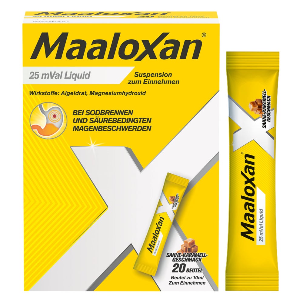Maaloxan Sodbrennenmittel Sahne-Karamell Geschmack 20X10 ml