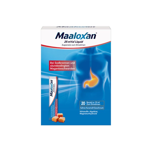 Maaloxan Sodbrennenmittel Sahne-Karamell Geschmack 20X10 ml