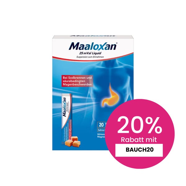 Maaloxan Sodbrennenmittel Sahne-Karamell Geschmack 20X10 ml