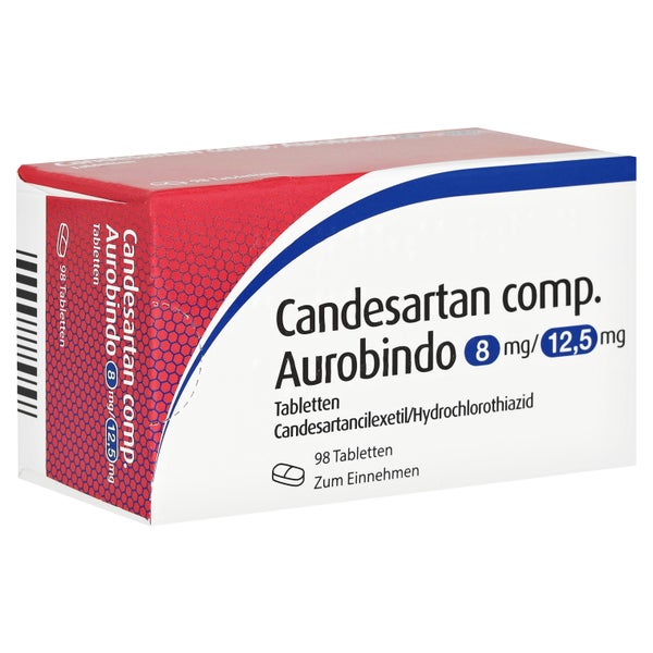 CANDESARTAN comp. Aurobindo 8 mg/12,5 mg Tabletten 98 St