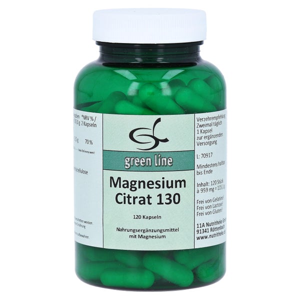 Magnesiumcitrat 130 mg Magnesium Kapseln 120 St