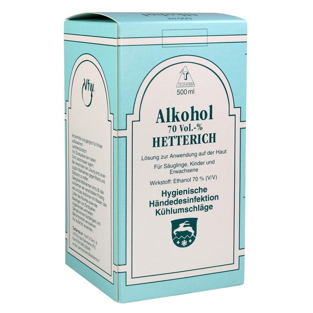 Alkohol 70% V/V Hetterich 500 ml