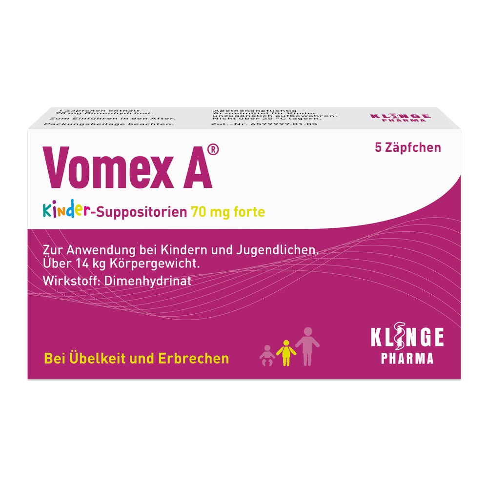 Vomex A® Kinder-Suppositorien 70 mg 5 St