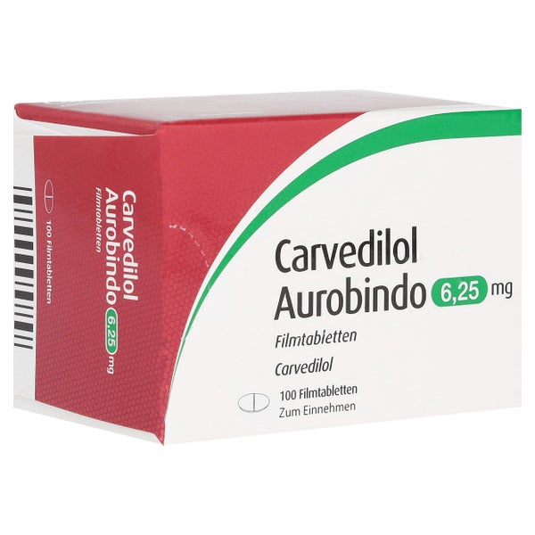 CARVEDILOL Aurobindo 6,25 mg Filmtabletten 100 St