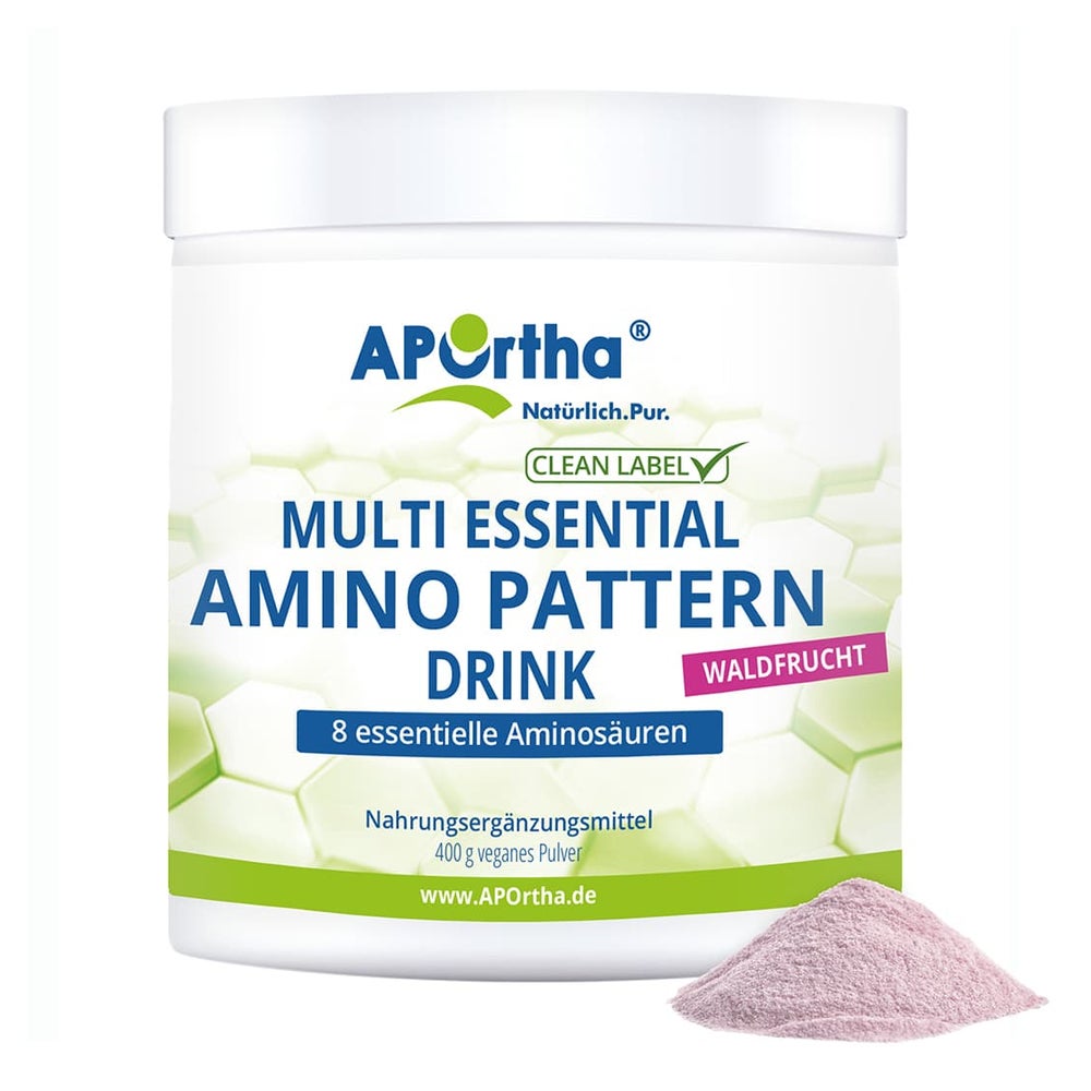 APOrtha® Amino Pattern Aminosäuren Drink - Waldfrucht - EAA mit BCAA - veganes Pulver 400 g