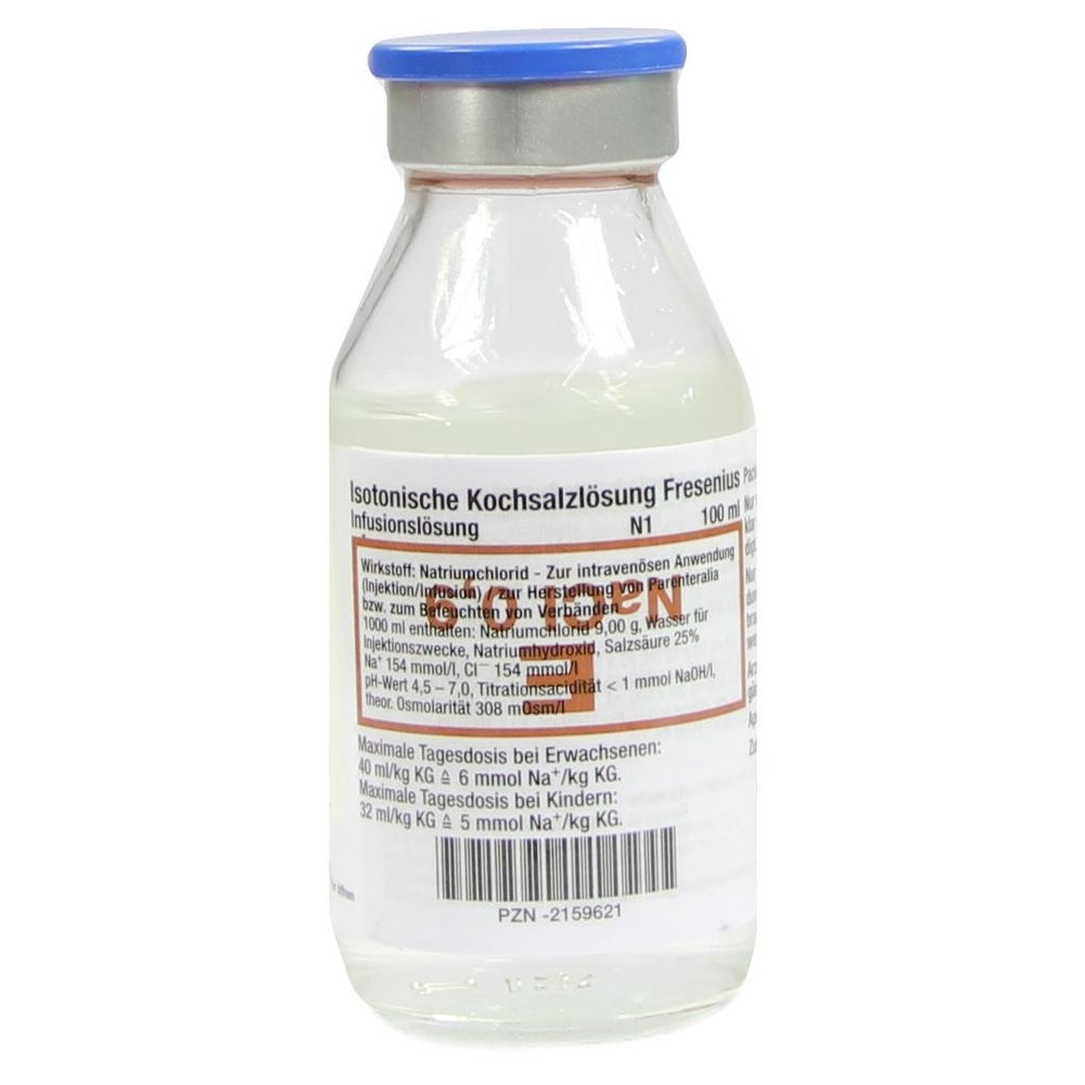Kochsalzlösung 0,9% Glasflasche Fresenius 100 ml