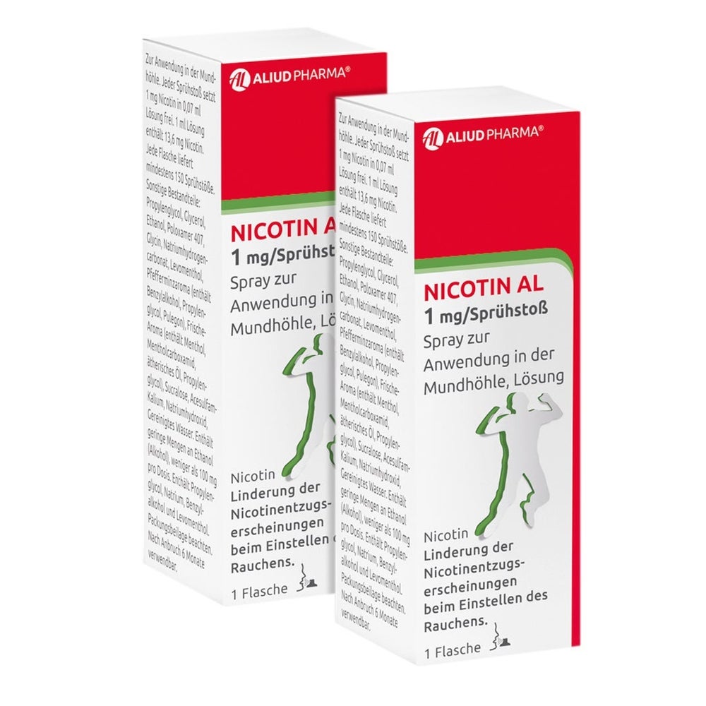 Nicotin AL 1 mg/ Sprühstoß Spray 2 St