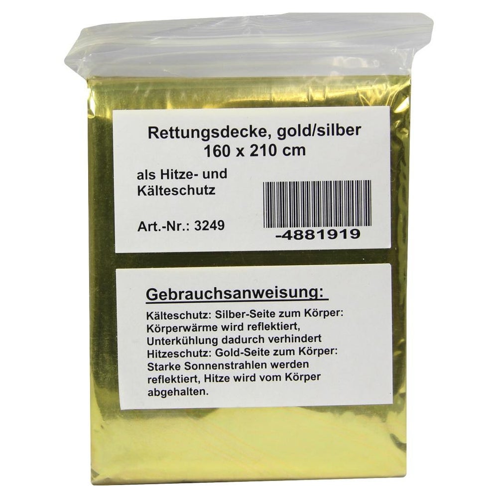 Rettungsdecke 160x210 cm gold/silber 1 St