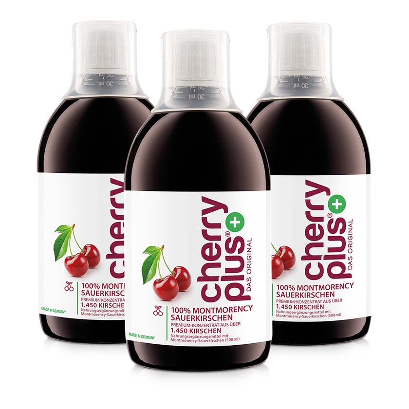 Cherry PLUS US-Montmorency-Sauerkirsch-Konzentrat 3X500 ml