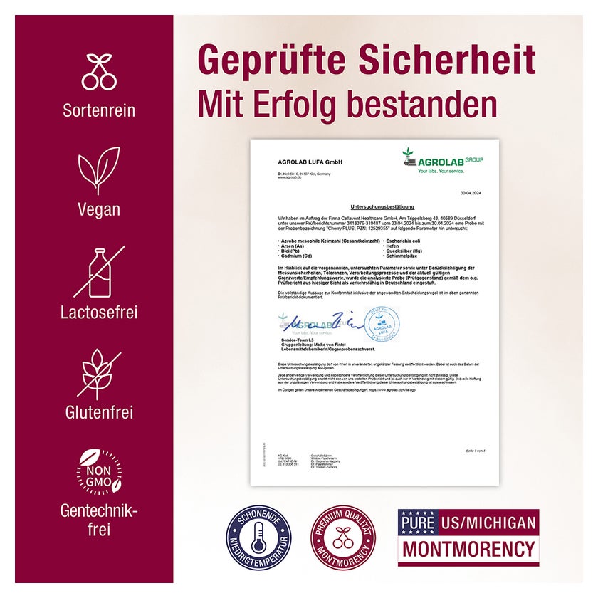 Cherry PLUS US-Montmorency-Sauerkirsch-Konzentrat 3X500 ml