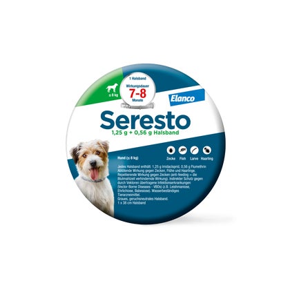 Seresto Hund bis 8 kg 1,25 + 0,56 Halsband 1 St online kaufen | DocMorris