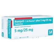 RAMIPRIL-1A Pharma plus 5 mg/25 mg Tabletten 100 St