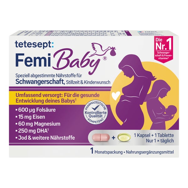 tetesept Femi Baby | Für Mutter & Baby | Monatspackung 2X30 St