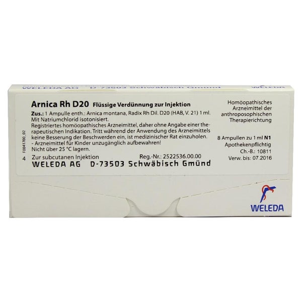 Arnica RH D 20 Ampullen 8X1 ml