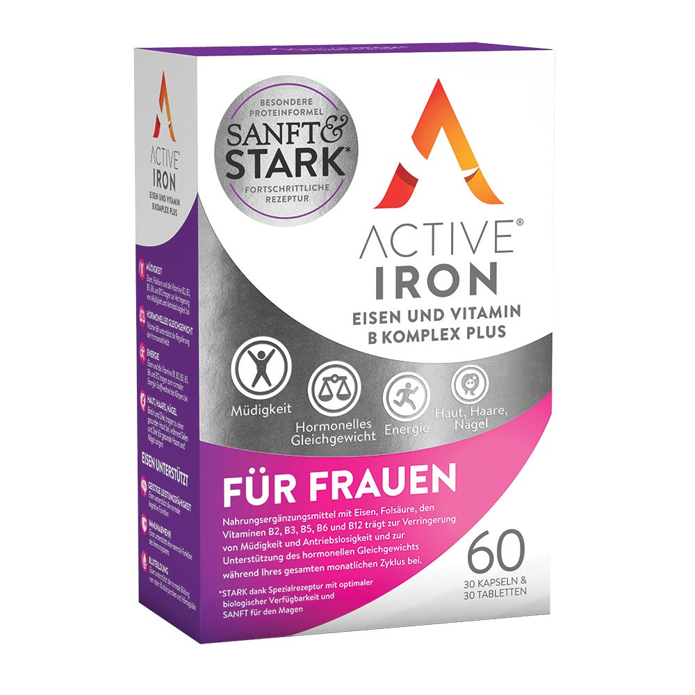 ActiveIron Eisen und Vitamin B Komplex Plus 60 St