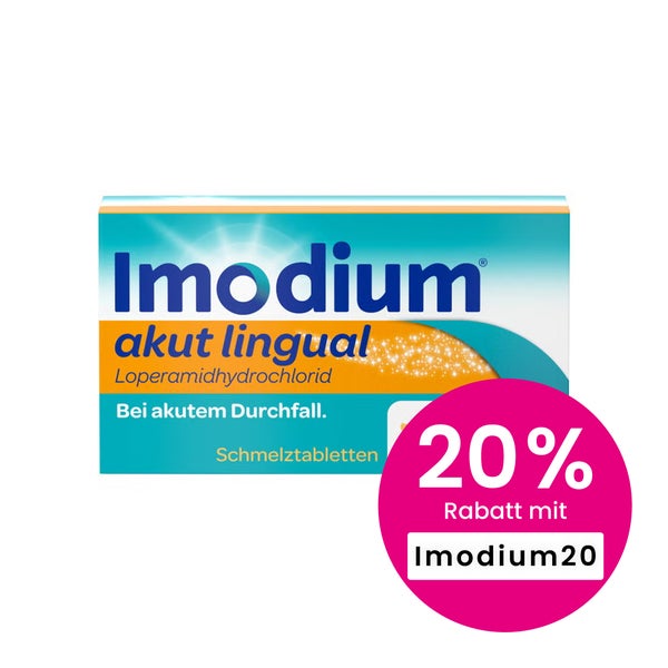 Imodium akut lingual Schmelztabletten bei akutem Durchfall 12 St