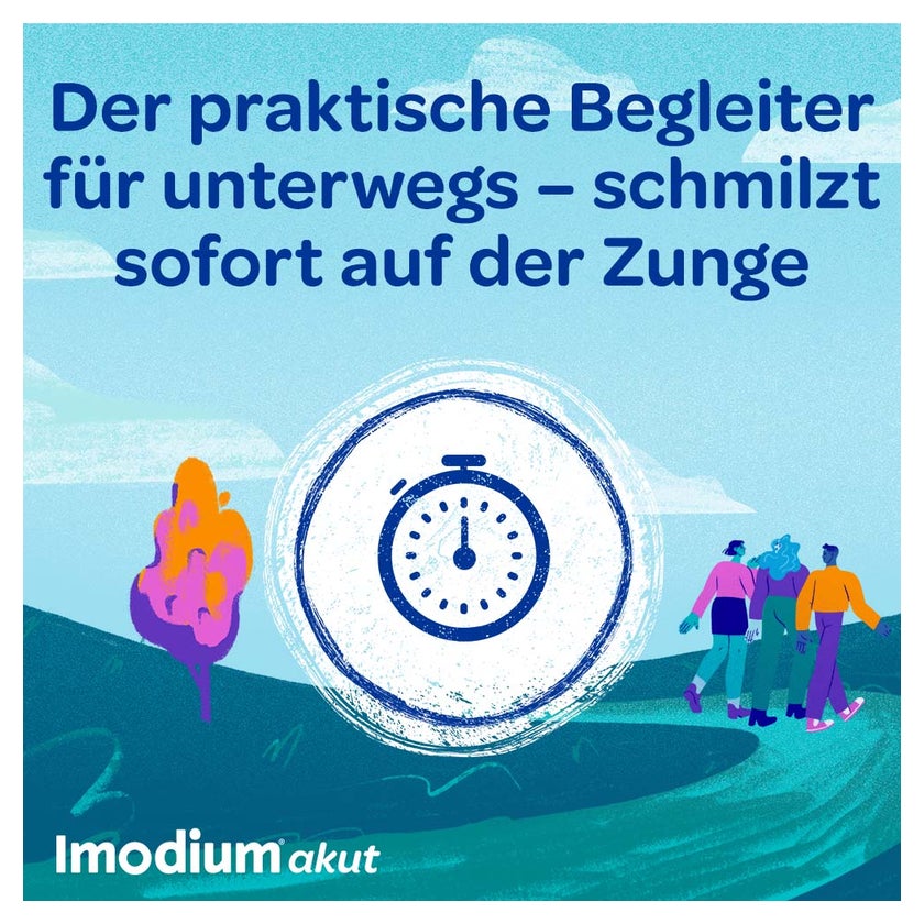 Imodium akut lingual Schmelztabletten bei akutem Durchfall 12 St