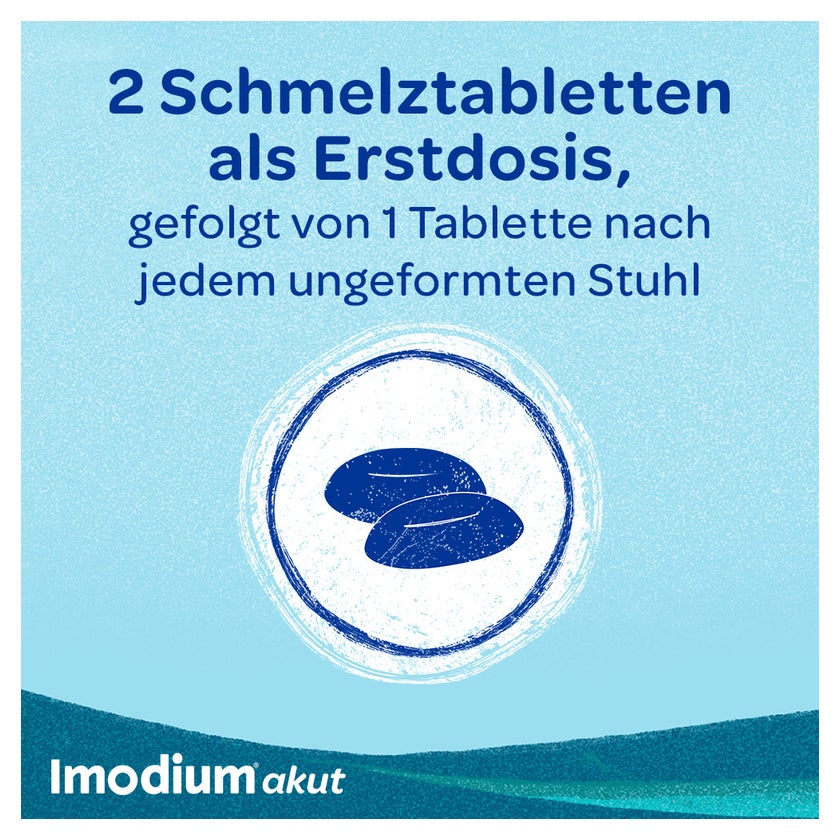 Imodium akut lingual Schmelztabletten bei akutem Durchfall 12 St